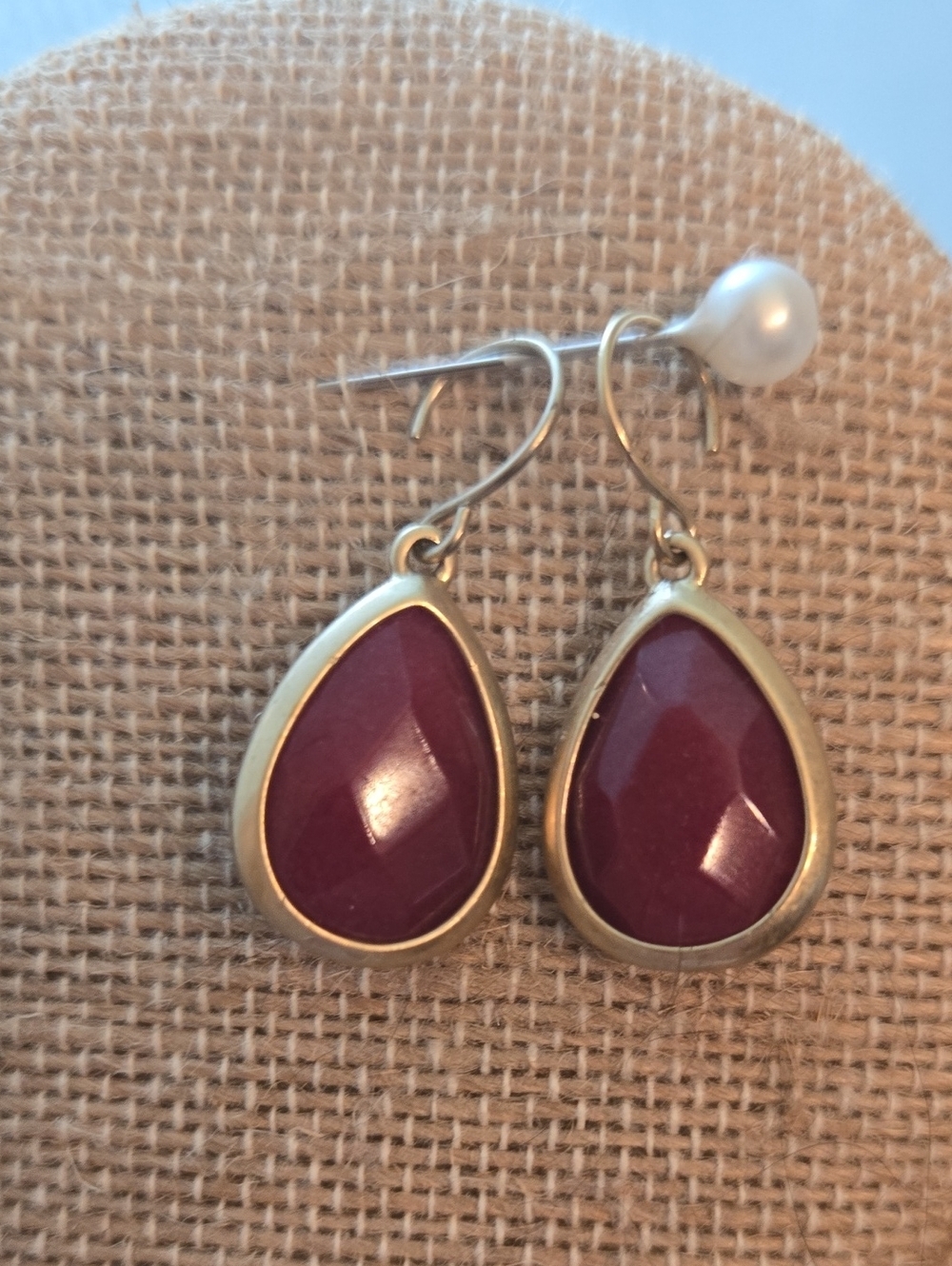 Chloe + Isabel Red Stone Teardrop Earrings